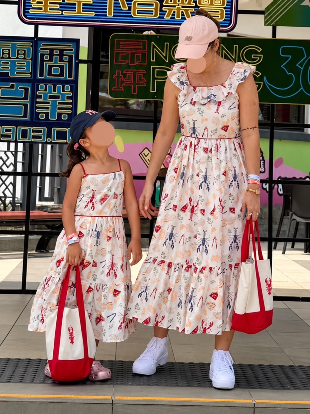 Mommy & Me Matching Cotton Dresses Women L Girls 7 - Picture 2 of 4